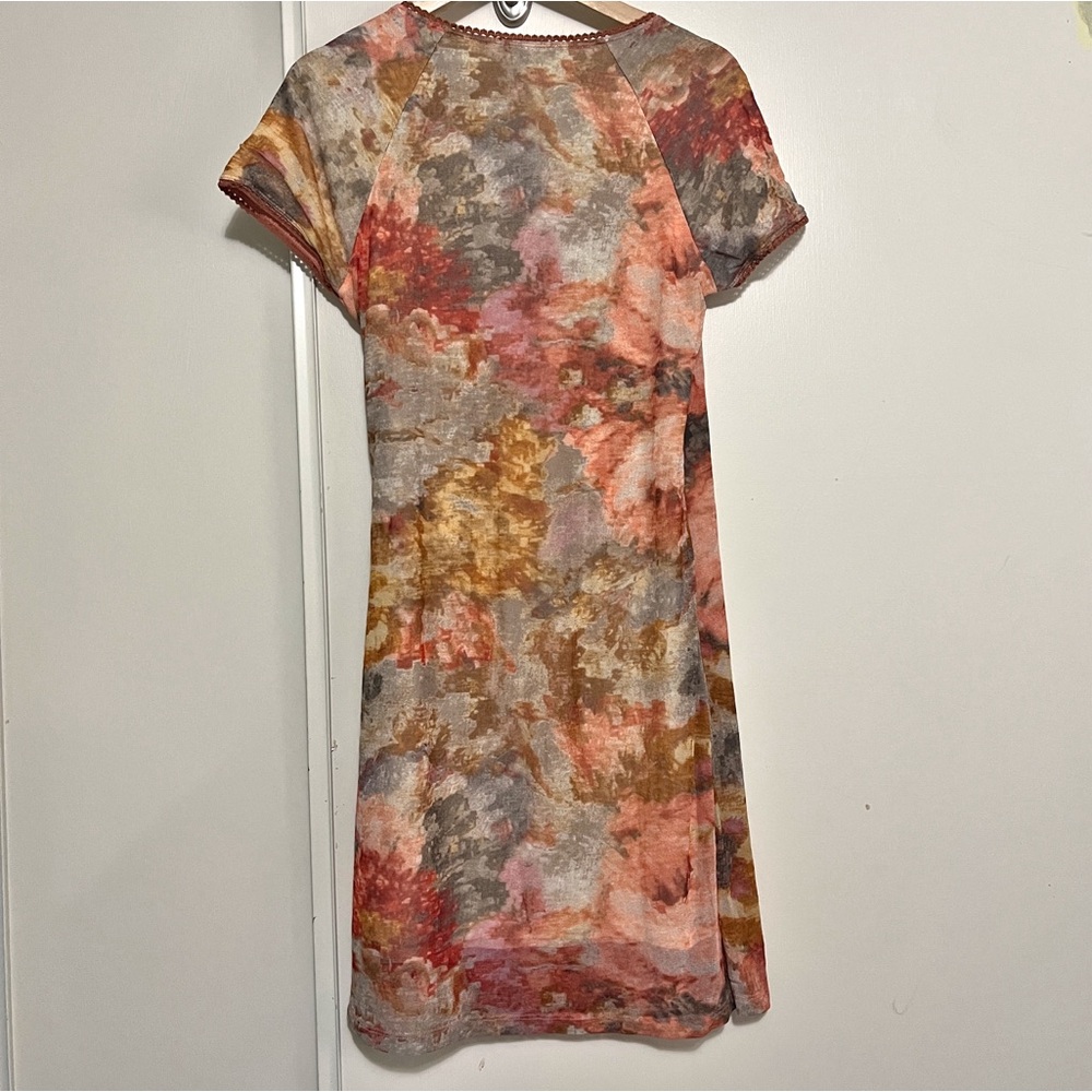 Y2K Floral Mesh Faux Wrap Dress 10 - Picture 3 of 8